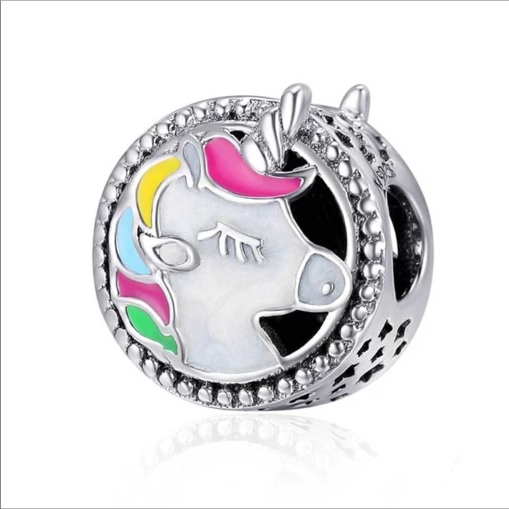 Unicorn Bead Sterling Silver Fits Pandora Bracelet